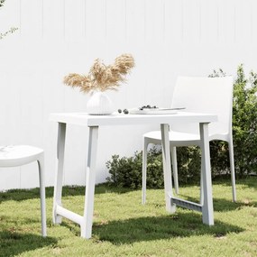 364737 vidaXL Mesa de campismo 79x56x64 cm PP aspeto madeira branco