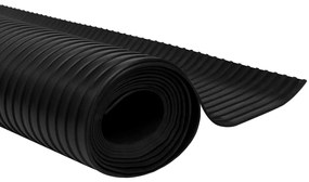 Tapete de borracha antiderrapante nervuras largas 1,5x4 m 3 mm
