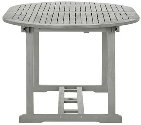 5 pcs conjunto de jantar jardim madeira acácia maciça cinzento