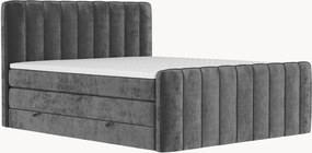 Cama divã em chenille artesanal com arrumação Novara, H4