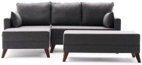Sofá-Cama de Canto Bella – Antracite – 205 cm x 85 cm x 81 cm
