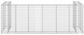 Muro gabião p/ caixotes do lixo aço galvanizado 325x100x110 cm