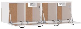 Armários parede 2pcs 80x36,5x35 cm madeira branco brilhante