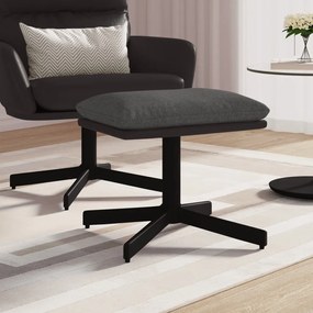 vidaXL Apoio de pés 60x60x36 cm tecido/couro artificial cinza-escuro