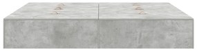 Cama de Armazenamento vidaXL Cinza Concreto 200x200 cm