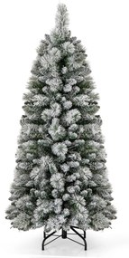 Árvore de Natal decorativa artificial de 150 cm com agulhas de pinheiro 378 pontas de ramos 130 luzes LED brancas quentes Secção dobrável Verde