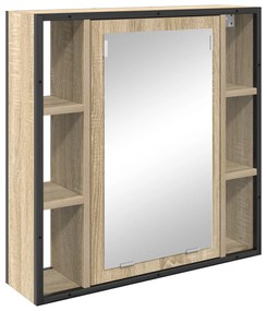 Conjunto de Móveis para Casa de Banho 3 Peças Carvalho Sonoma Madeira