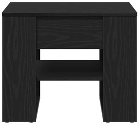 Mesa de Café de Carvalho Preto 55.5x55x45 cm Feita de Madeira Derivada