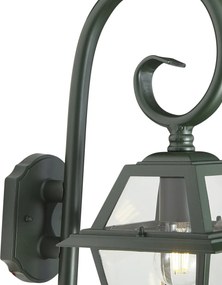 Lanterna de parede exterior clássica verde escura IP44 - Berta