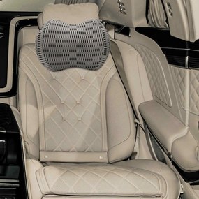 vidaXL Travesseiro para o Pescoço Cinzento 31 x 22 x 13 cm Malha 4D