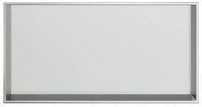 Nicho parede p/ duche 62x32x9 cm aço inoxidável prata escovada