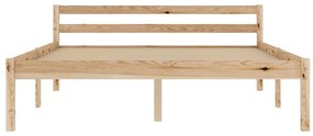 Estrutura de cama 140x200 cm madeira pinho maciço