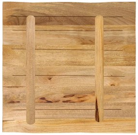 Tampo de mesa c/ borda viva 40x40x3,8cm mangueira áspera maciça