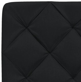 Cama com colchão 140x190 cm tecido preto