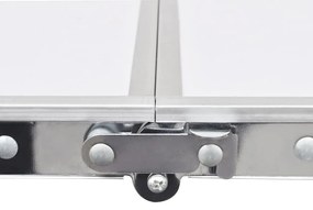 Conj. mesa campismo dobrável c/ 6 bancos altura ajust. 180x60cm