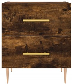 Mesa de cabeceira 2 pcs derivados de madeira carvalho fumado