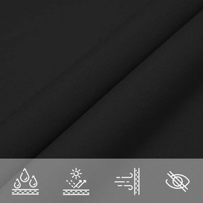 Para-sol estilo vela tecido oxford quadrado 2x2 m preto