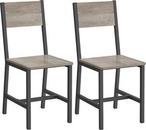 Conjunto de 2 cadeiras de sala de jantar Greige mesclado + cinza mate