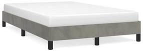vidaXL Estrutura de cama sem colchão cinza claro Veludo