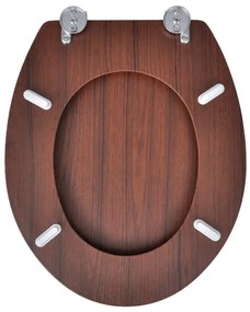 Assentos de sanita com tampas 2 pcs MDF castanho