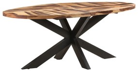 vidaXL Mesa de jantar oval 200x100x75 cm madeira de acácia