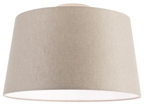 Candeeiro de teto moderno com cúpula bege 35 cm - Combi