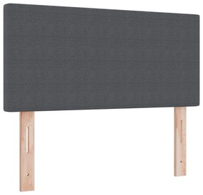 Cama Box Spring com Colchão Cinza Escuro 120x200 cm Tecido de Corduroy