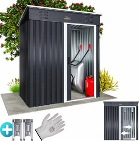Abrigo Jardim para ferramentas em metal 185x165x90 cm antracite