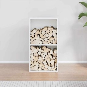 Suporte para lenha 40x30x75 cm aço laminado a frio branco