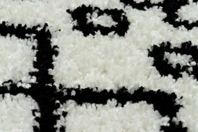 Tapete PROMO BERBER SAFI N9040 branco/preto Franjas berbere marroquino shaggy