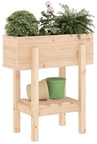 Vaso/floreira de jardim 62x30x69 cm madeira de pinho maciça