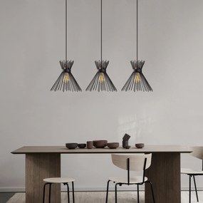 Candeeiro de Teto Kirpi – Preto – 104 x 34 cm