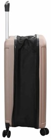 Mala Dobrável Casco Duro 24'' Rosa Dourada 43x27x66 cm ABS