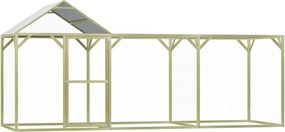 vidaXL Galinheiro 4,5x1,5x2 m madeira de pinho impregnada