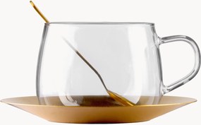 Copo de café e chá com pires e colher de chá Eva