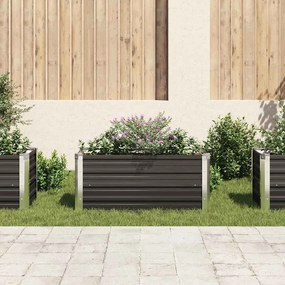 Canteiro elevado jardim aço galvanizado 100x40x45 cm antracite