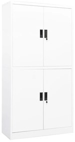 vidaXL Armário de escritório 90x40x180 cm aço branco