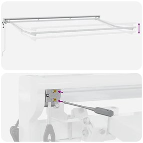 Toldo Elétrico Branco 3.5 x 2 m Alumínio