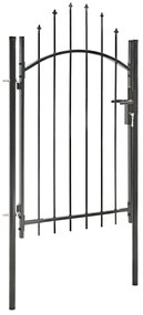 Portão de jardim 1x2 m aço preto