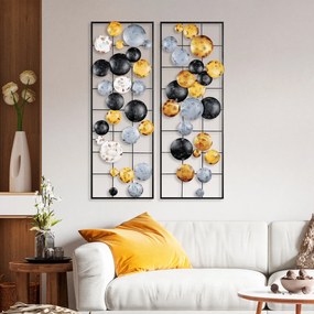 Acessório Decorativo de Parede Camber – Multicolor – 32x92x4 cm (2 Peç