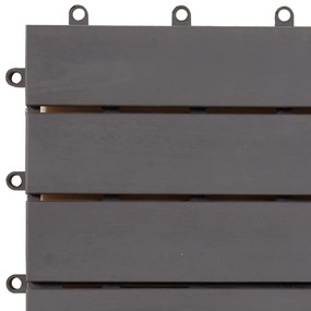 Ladrilhos de terraço 30 pcs 30x30 cm acácia maciça cinzento