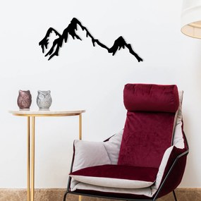 Acessório Decorativo de Parede Metal Mountain – Preto – 70 x 30 cm