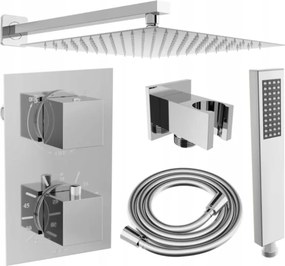 Mexen Cube DR02 conjunto de duche embutido com chuveiro de 30 cm, cromado - 77502DR0230-00