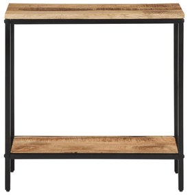 Mesa consola 70x35x70 cm madeira de mangueira áspera maciça