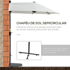 Chapéu de Sol de Parede 190x200x240cm Chapéu de Sol de Jardim com Mani