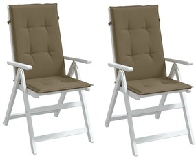 Almofadões p/ cadeiras altas 2 pcs mesclado tecido cinza-acas.