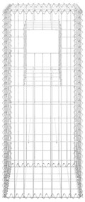 Postes/cestos gabião 2 pcs 40x40x100 cm ferro