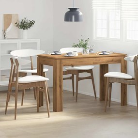 Mesa de jantar 120x60x76cm derivados madeira carvalho artisiano