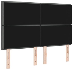 Cabeceira Design Lines Cinza Escuro 140 cm Tecido