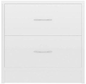 Mesa de cabeceira derivados de madeira branco brilhante